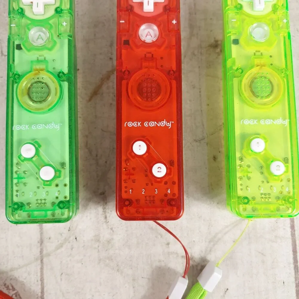 Lot of 3 PDP PL-8560C Rock Candy Wireless Wii Remote Controller TESTED WORKING